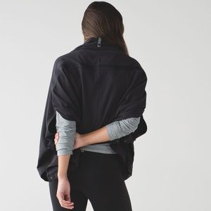 RARE Lululemon Vinyasa Wrap Black Scarf Shawl